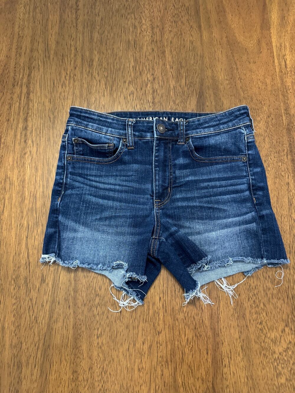 American Eagle Hi-Rise Shortie Denim Shorts - 6